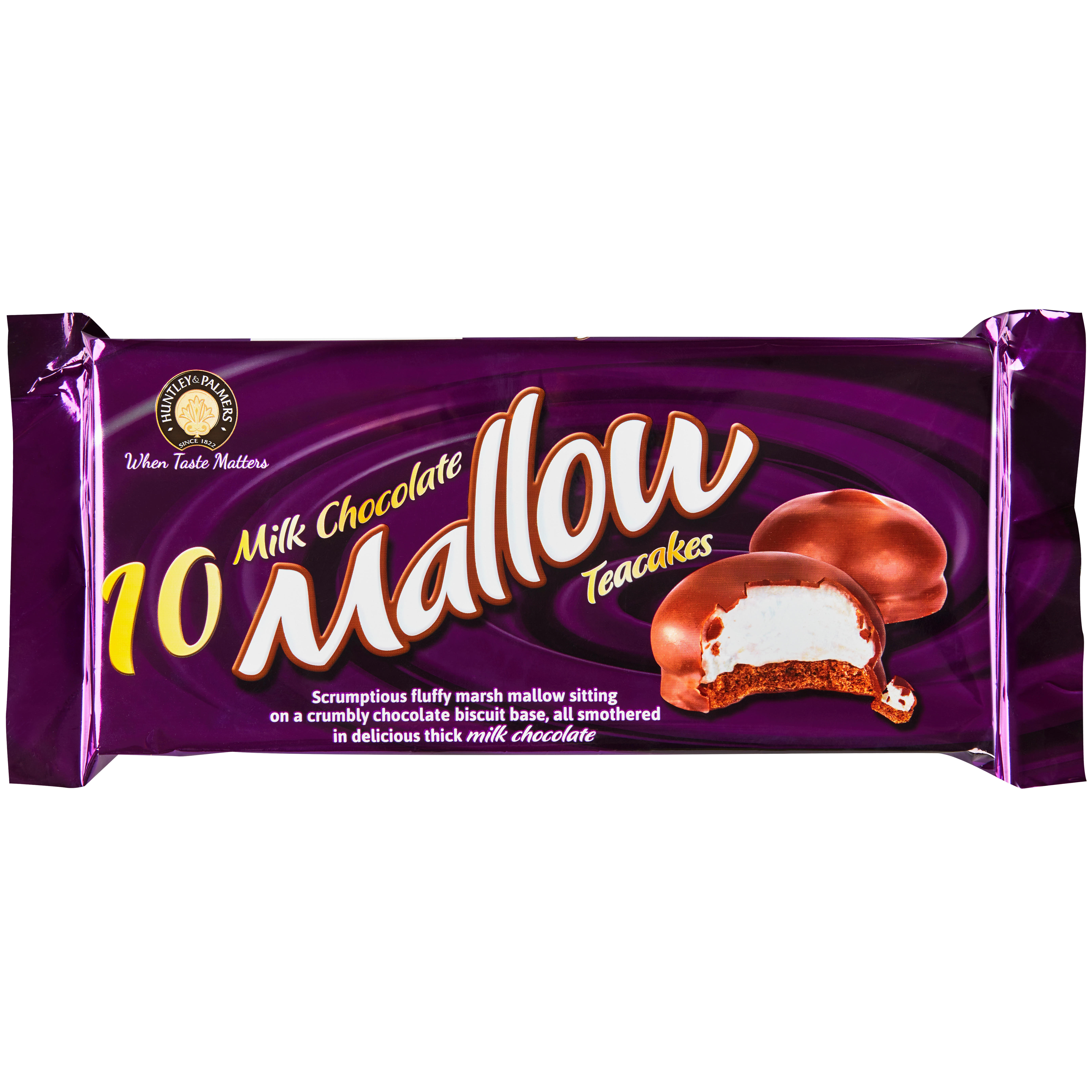 Huntley & Palmer 10 Milk Chocolate Mallow Teacakes 125g