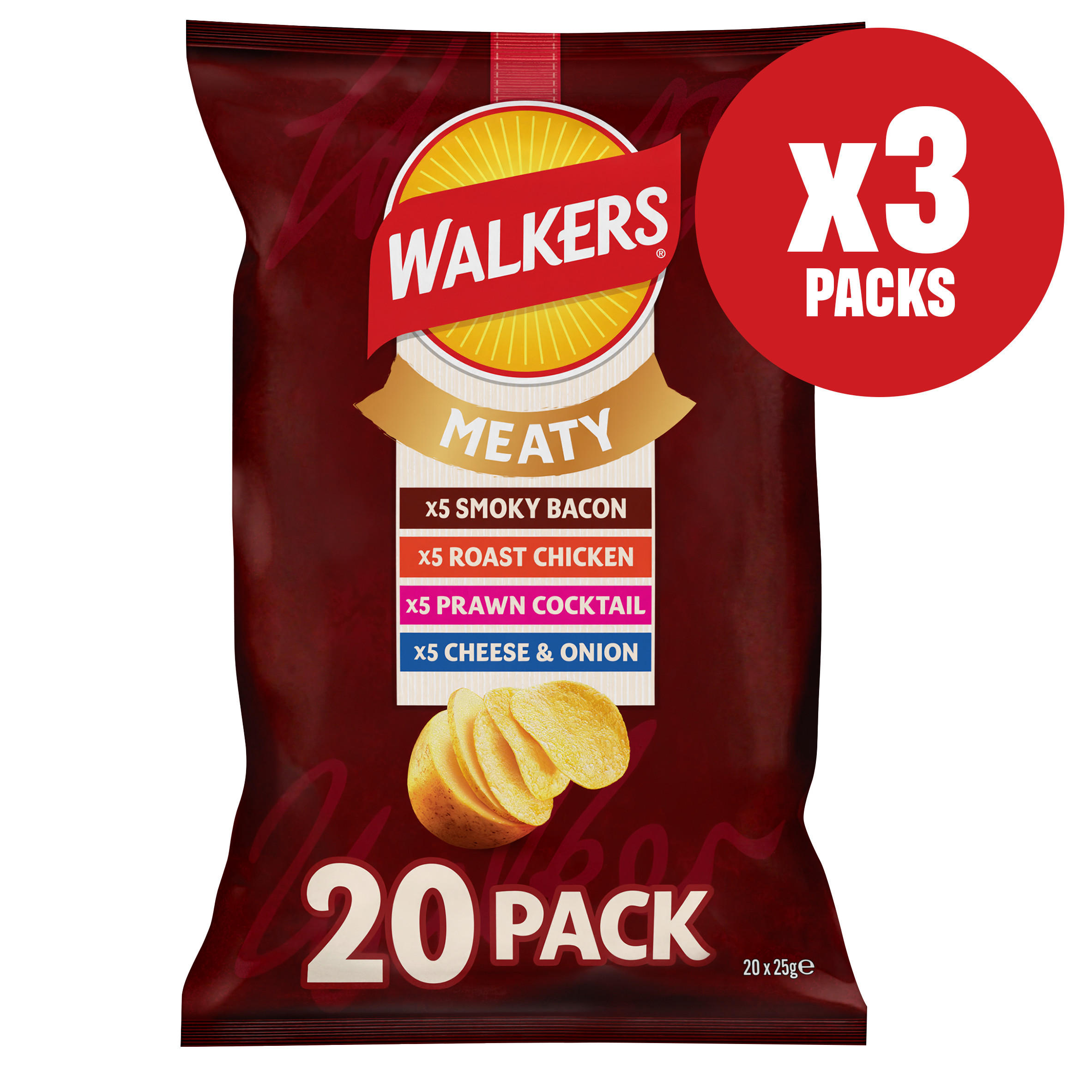 Walkers 60pk Meaty Crisps