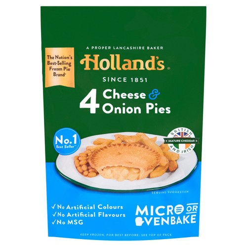 Holland's 4 Cheese & Onion Pies 740g