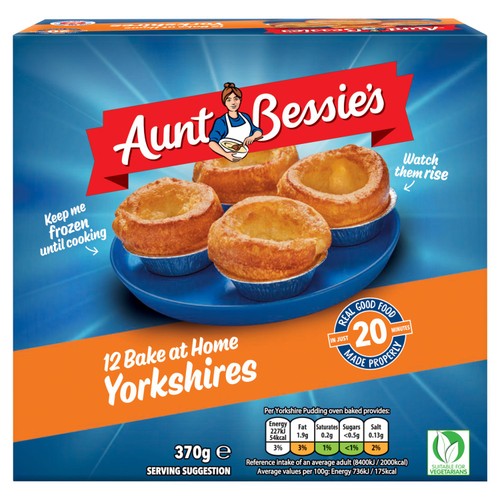 Aunt Bessie's 12 Bake at Home Yorkshire Puddings 370g