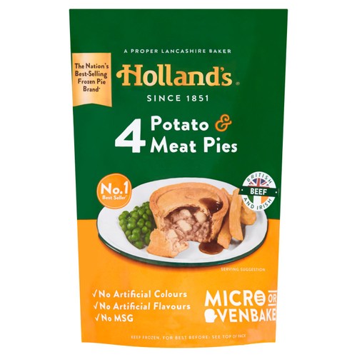 Holland's Potato & Meat Pies (4x184g)