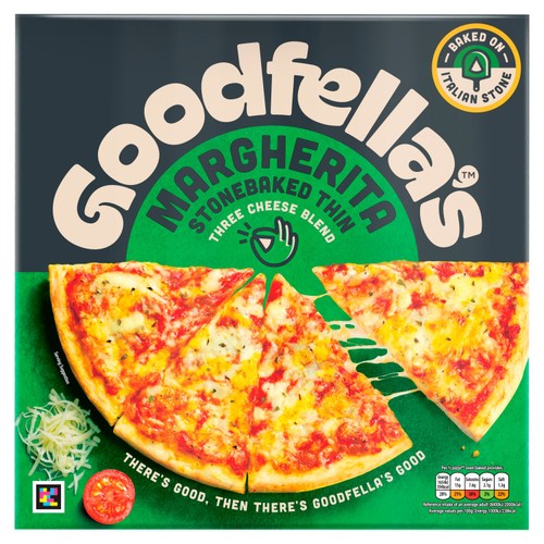 Goodfellas Stonebaked Thin Margherita Three Cheese Pizza 334g