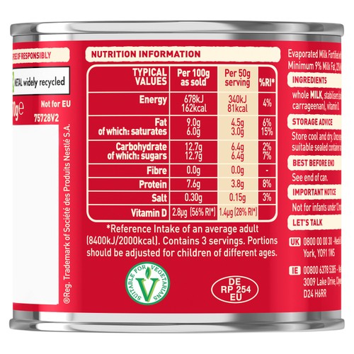 Carnation Evaporated Milk Tin thumbnail 2