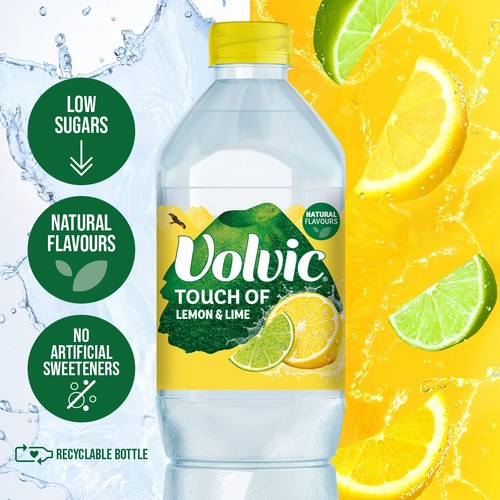 Volvic Touch of Fruit Lemon & Lime Natural Flavoured Water thumbnail 2
