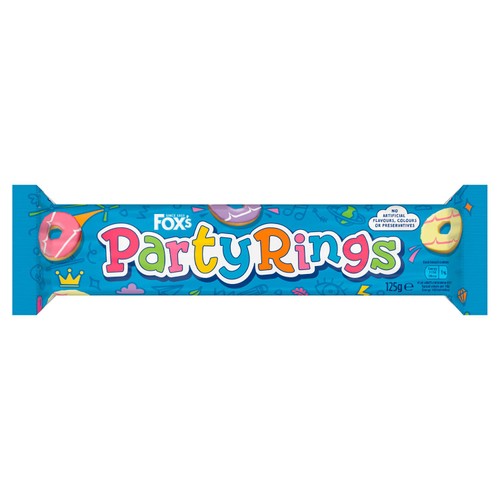 Fox's Biscuits Party Rings Tray 125g thumbnail 2