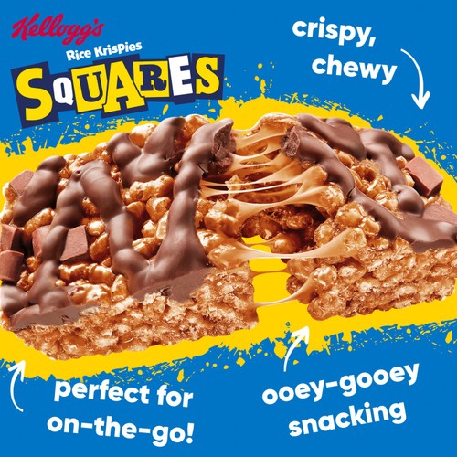 Kellogg's Rice Krispies Squares Curious Caramel & Chocolate Snack Bars thumbnail 2