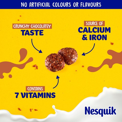 Nestle Nesquik Chocolate Cereal 375g thumbnail 3