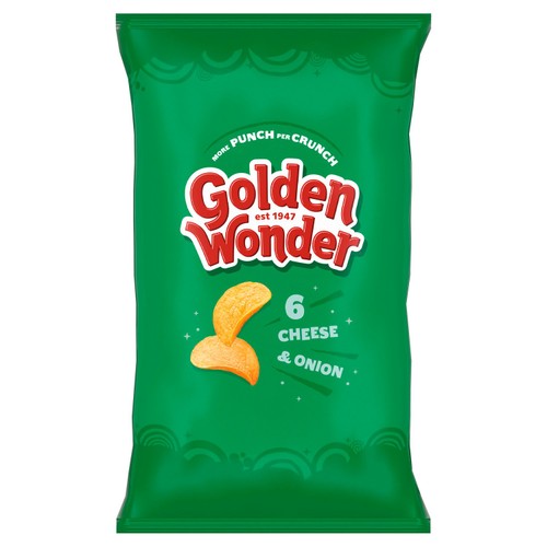 Golden Wonder Cheese & Onion Flavour Crisps Multipack
