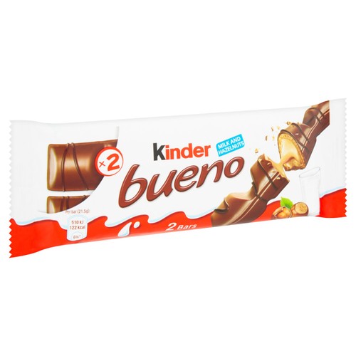 Kinder Bueno Milk Chocolate & Hazelnut Twin Finger Bar thumbnail 4