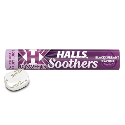 Halls Soothers Blackcurrant Lozenges Roll