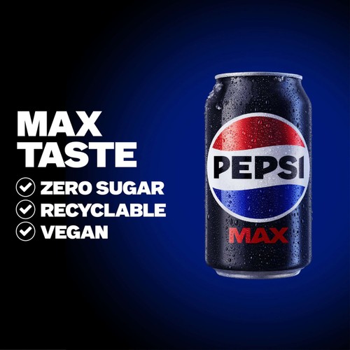 Pepsi Max No Sugar Cola Cans 8 x 330ml thumbnail 3