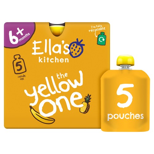 Ella's Kitchen The Yellow One Smoothie Multipack Baby Food Pouch 6+ Months