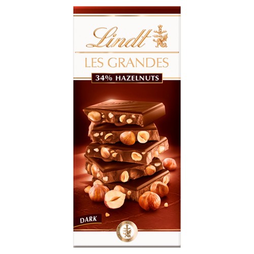 Lindt Les Grandes Dark Chocolate Hazelnut Bar 150g thumbnail 2