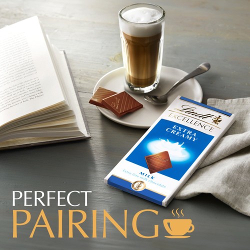 Lindt Excellence Milk Extra Creamy Chocolate Bar 100g thumbnail 4