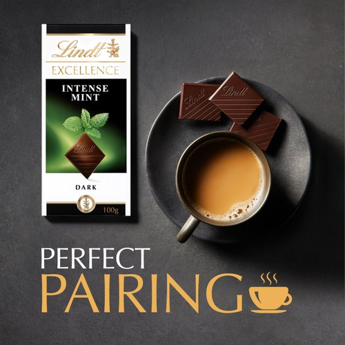 Lindt Excellence Dark Mint Chocolate Bar 100g thumbnail 4