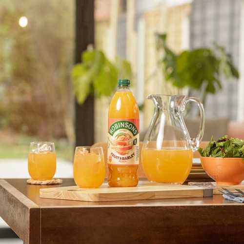 Robinsons Fruit & Barley With Vitamins No Added Sugar Peach Squash 1L thumbnail 2