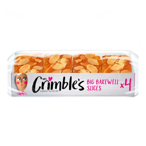 Mrs Crimble's Gluten Free 4 Big Bakewell Slices 