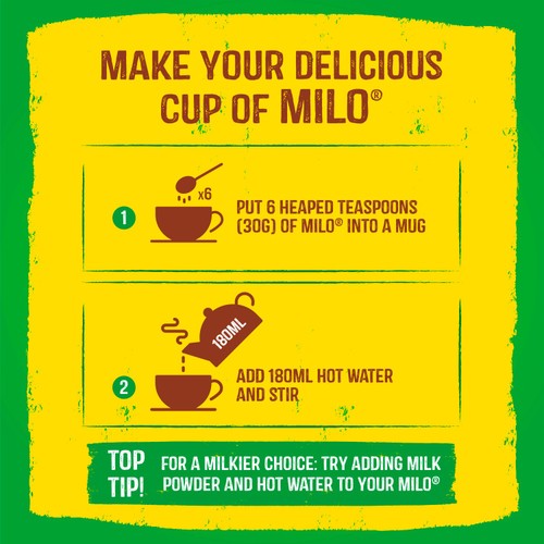 Milo Instant Malt Chocolate Drinking Powder Tin Singapore 400g thumbnail 3