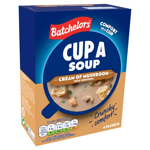 Batchelors Cup a Soup Cream of Mushroom with Croutons 4 Sachets thumbnail 2