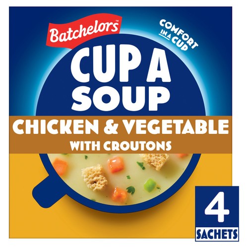 Batchelors Cup a Soup Chicken & Vegetable with Croutons 4 Sachets