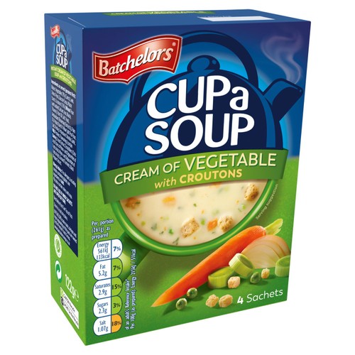Batchelors Cup a Soup Cream of Vegetable with Croutons 4 Sachets thumbnail 2