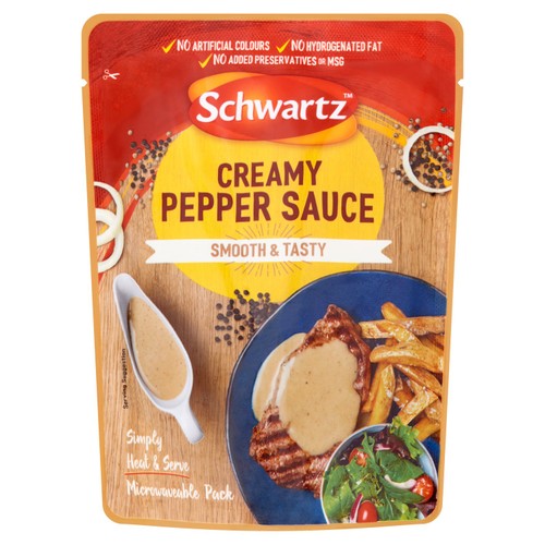 Schwartz Creamy Peppercorn Sauce Heat & Pour