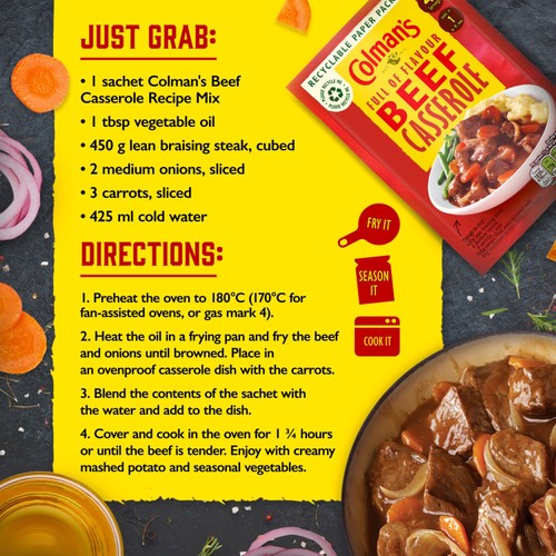 Colman's Beef Casserole Recipe Mix thumbnail 3
