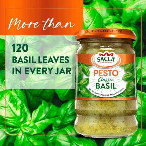 Sacla' Classic Basil Pesto 190g thumbnail 2