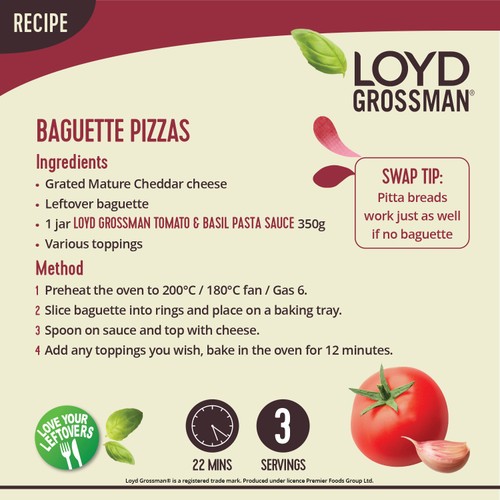 Loyd Grossman Tomato & Basil Pasta Sauce 350g thumbnail 3