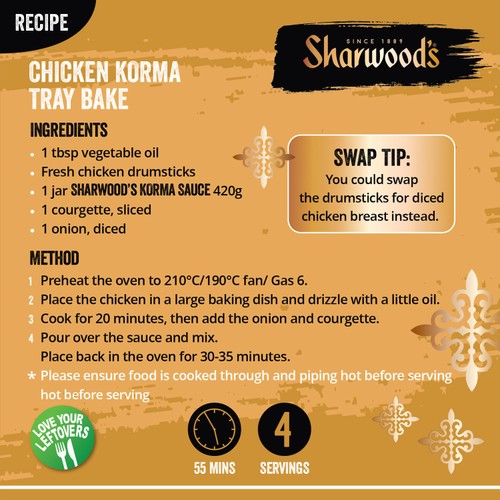 Sharwood's Indian Korma Curry Cooking Sauce 420g thumbnail 3