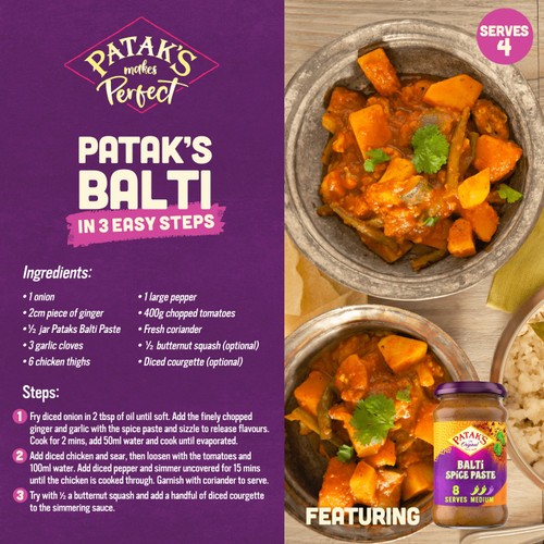 Patak's Balti Indian Medium Spice Paste 283g thumbnail 2
