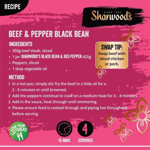 Sharwood's Black Bean & Red Pepper Chinese Cooking Sauce thumbnail 3