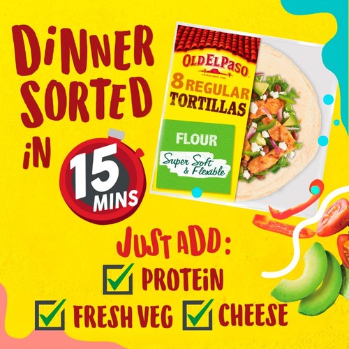 Old El Paso 8 Super Soft Flour Tortillas Wraps thumbnail 7