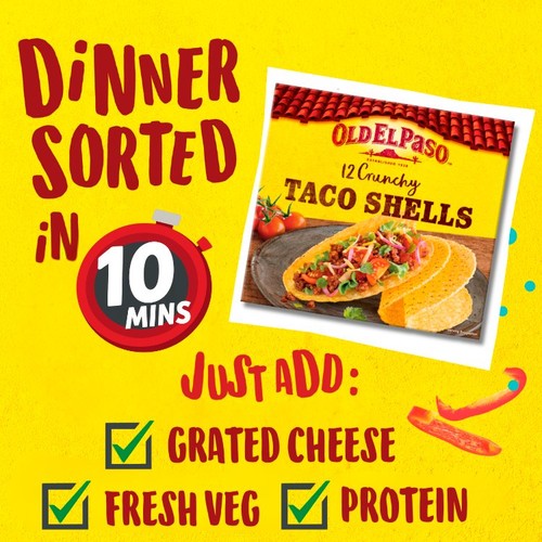 Old El Paso 12 Crunchy Taco Shells 156g thumbnail 2