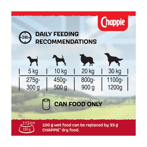 Chappie Adult Wet Dog Food Tin Original In Loaf  thumbnail 7