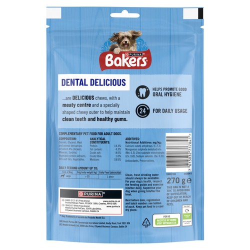Bakers Dental Delicious Large Dog Chews Chicken thumbnail 2
