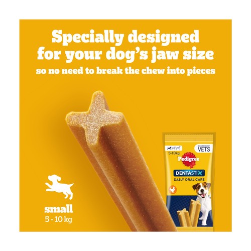 Pedigree Dentastix Daily Adult Small Dog Treats 7 x Dental Sticks thumbnail 4
