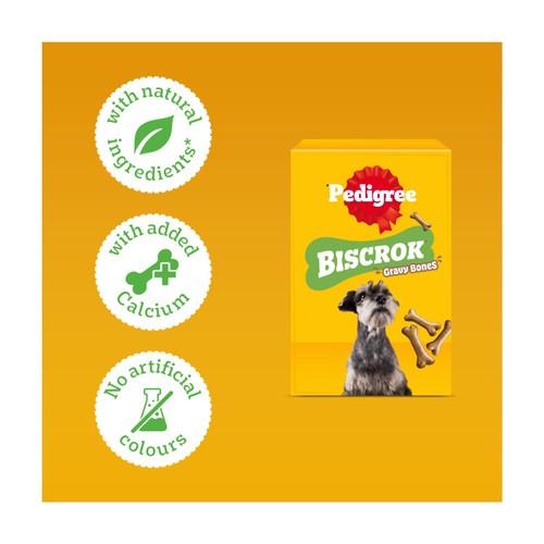 Pedigree Biscrok Gravy Bones Adult Dog Treats Original Biscuits thumbnail 3