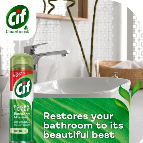 Cif Citrus Power & Shine Bathroom Mousse 500ml thumbnail 4