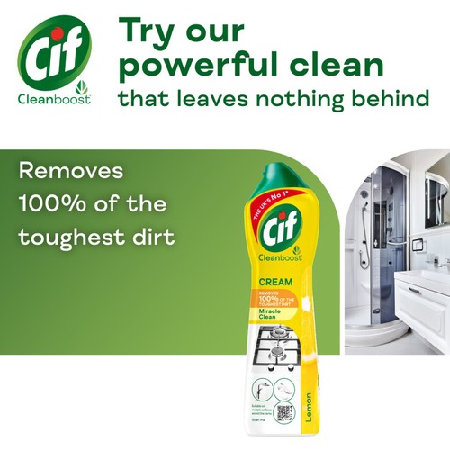 Cif Lemon Cream Cleaner 500ml thumbnail 2