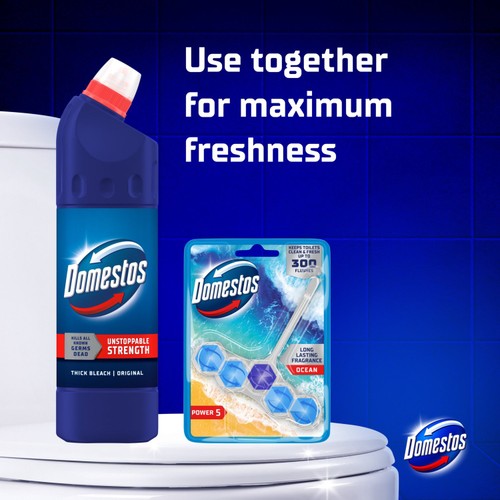 Domestos Bleach Original Toilet Cleaner 750ml thumbnail 3