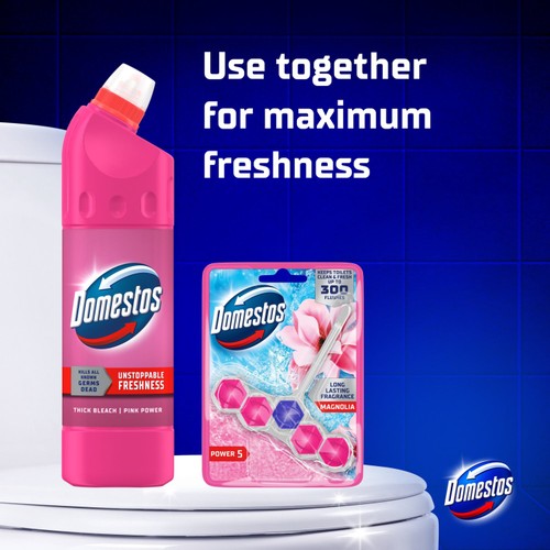 Domestos Bleach Pink Toilet Cleaner 750ml thumbnail 3