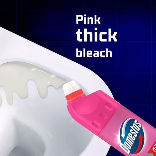 Domestos Bleach Pink Toilet Cleaner 750ml thumbnail 4