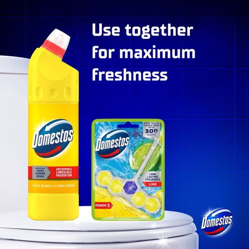 Domestos Bleach Citrus Toilet Cleaner 750ml thumbnail 3