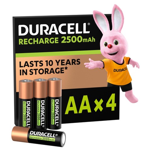Duracell Rechargeable AA 2500mAh Batteries