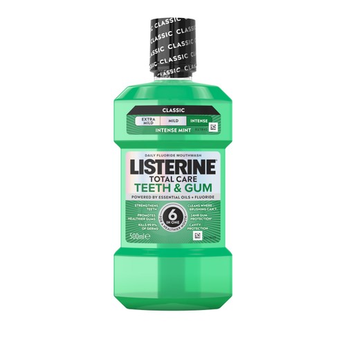 Listerine Total Care Teeth And Gum Fresh Mint Mouthwash 500ml thumbnail 2