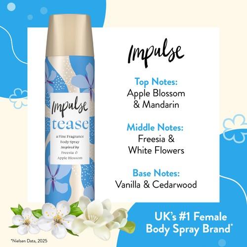 Impulse Tease Body Spray Deodorant thumbnail 3