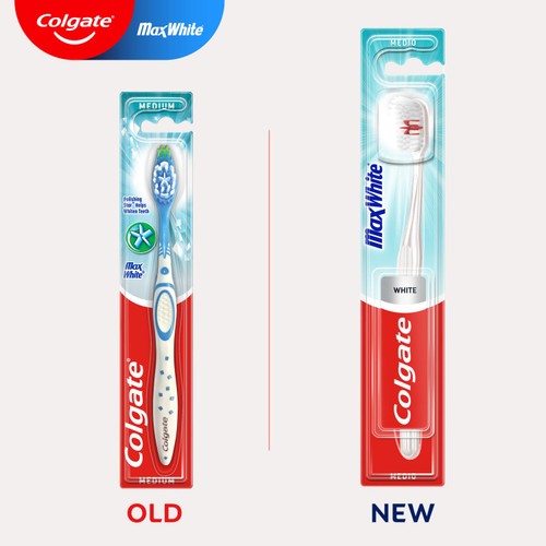 Colgate Max White Medium Manual Toothbrush Single thumbnail 2