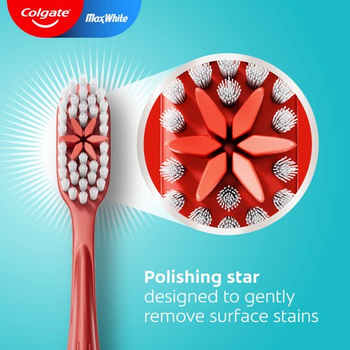 Colgate Max White Medium Manual Toothbrush Single thumbnail 3