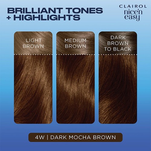 Clairol Nice'n Easy Creme Permanent Hair Dye - 4w Dark Mocha Brown thumbnail 2